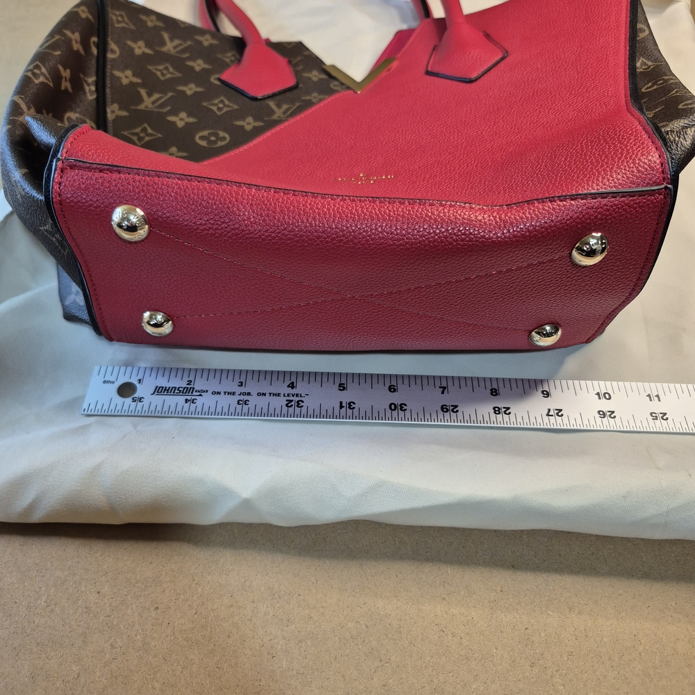 Louis Vuitton Red and Monogram Leather Purse - Picture 11 of 16
